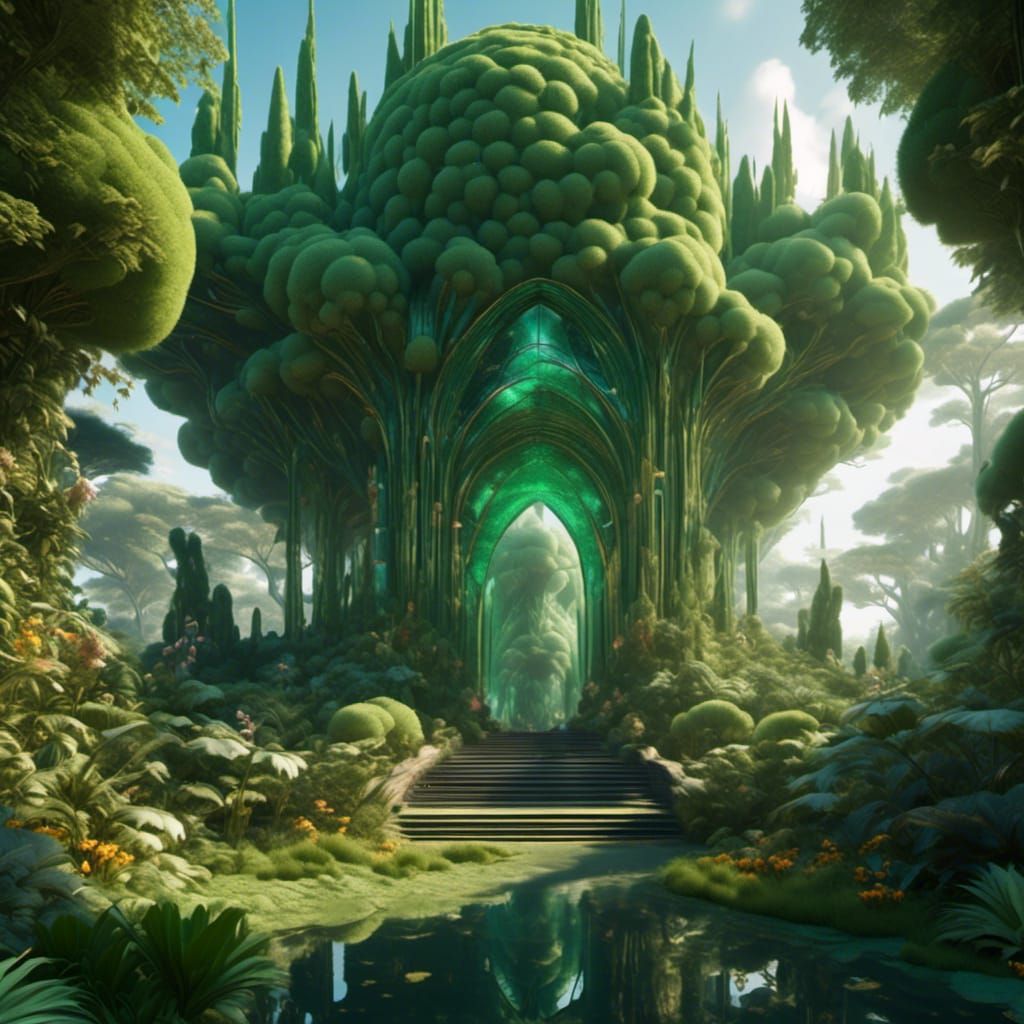 Interdimensional Portal with Organic Architecture