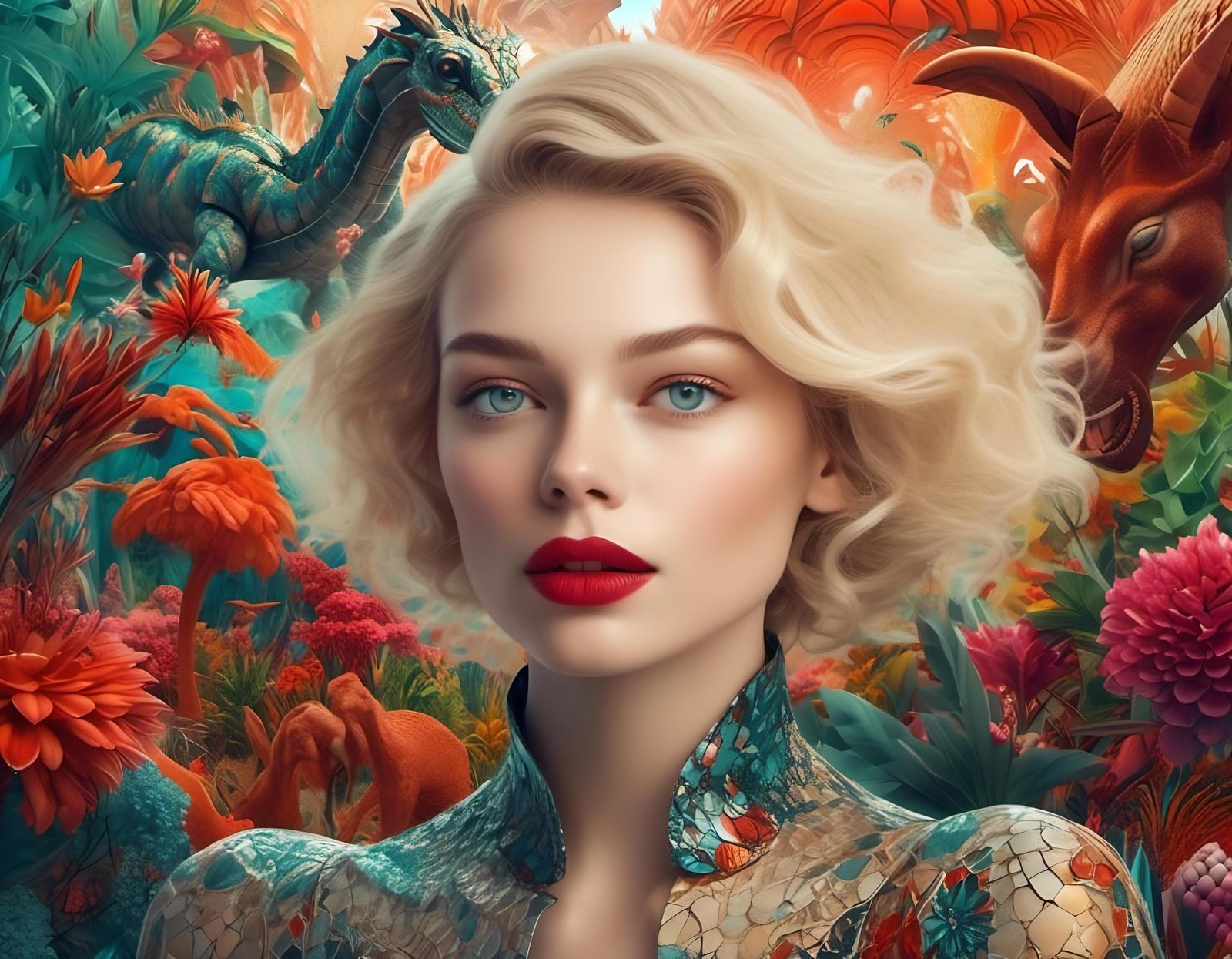 The Wild Blonde Lady a little Salvador Dali