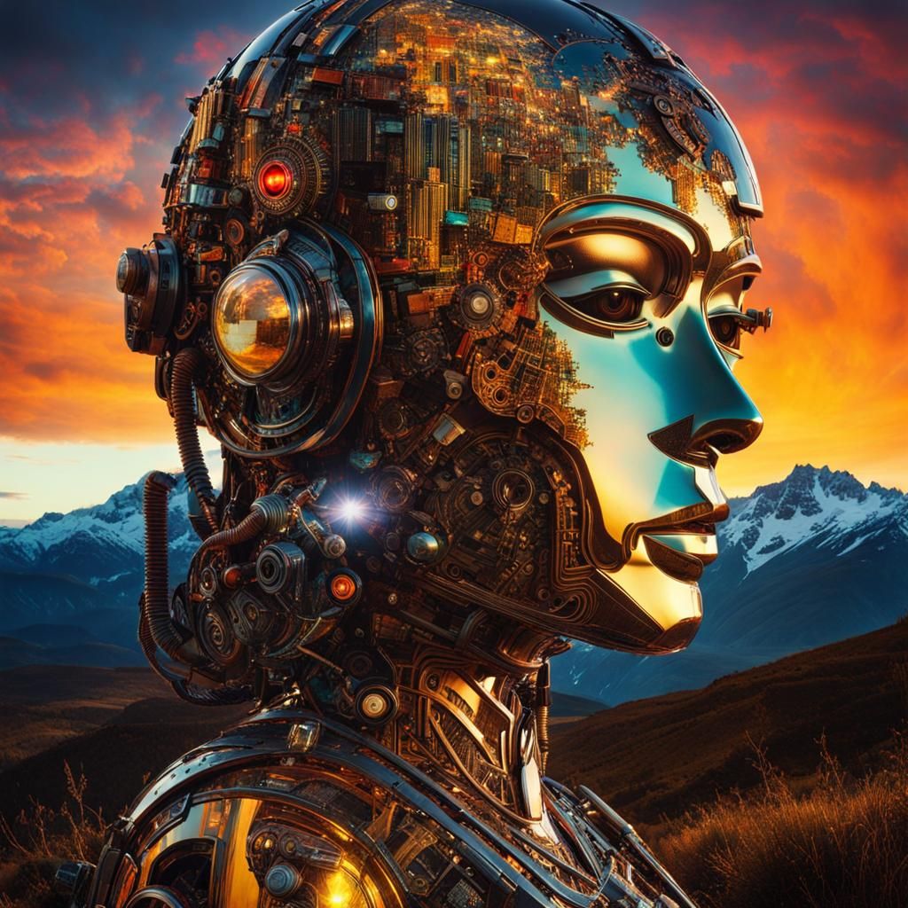 Mountain Meets Machine: A Double Exposure Fusion