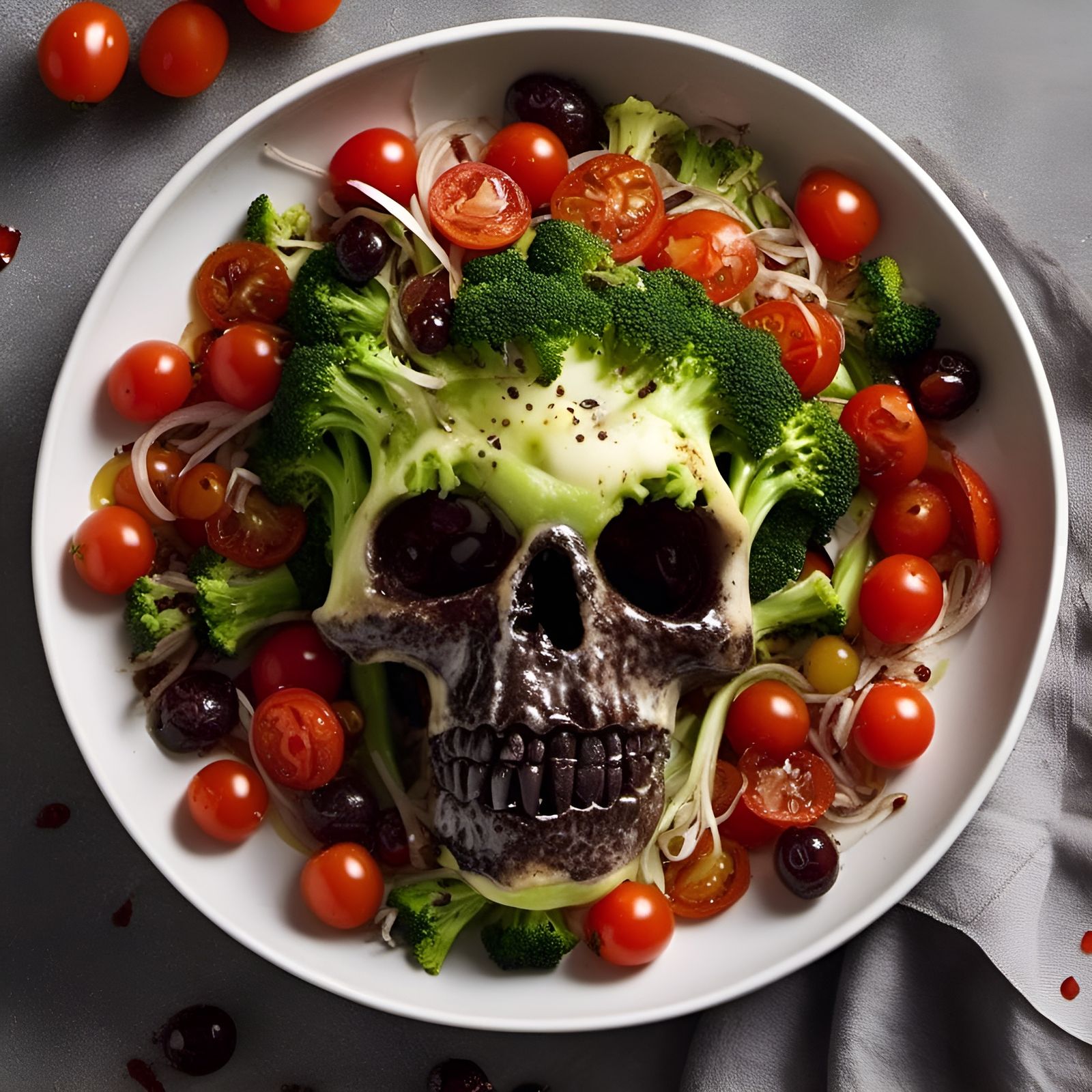 Disturbing Halloween Salad with Human Body Parts