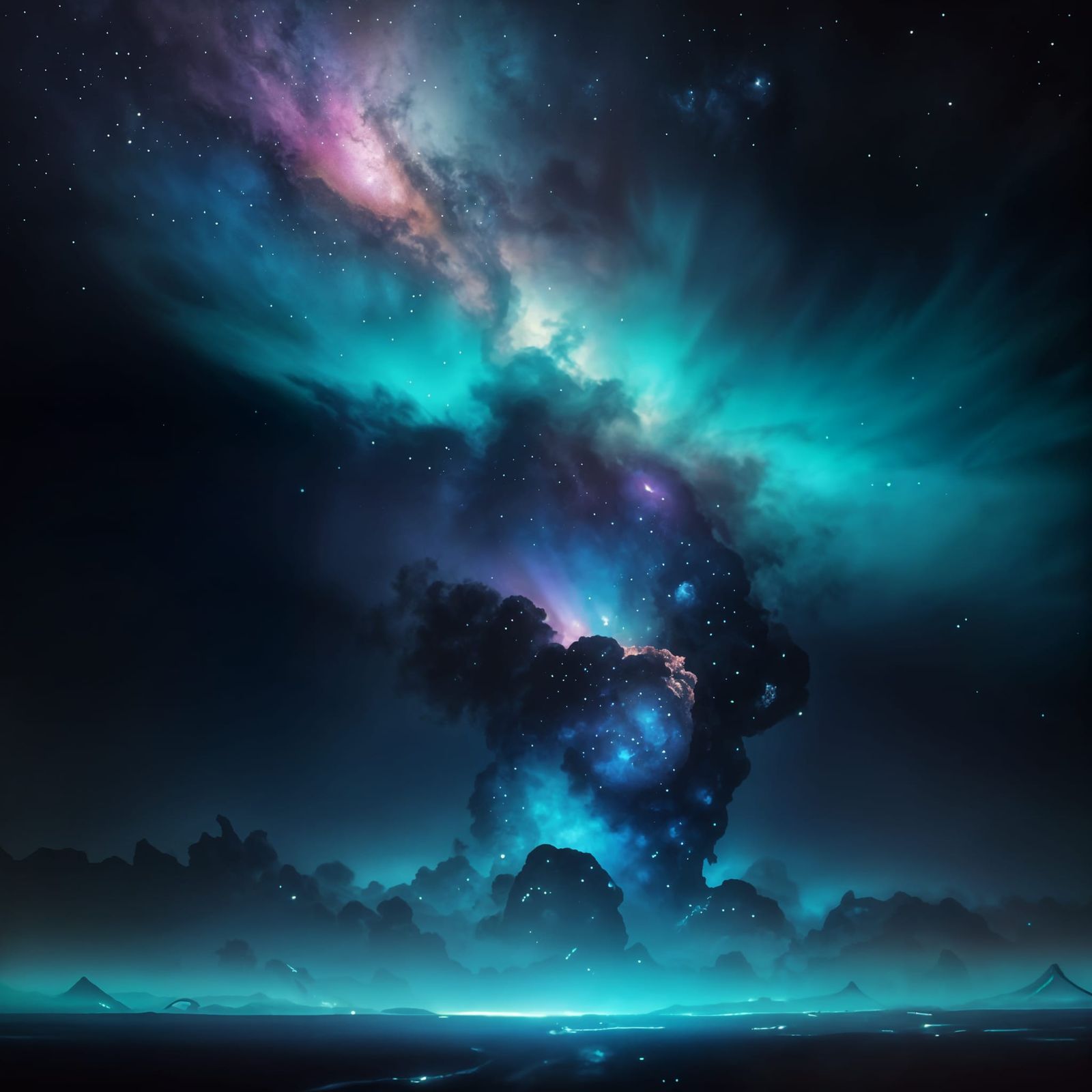 Mysterious Cosmic Moment Captured in Digital Art