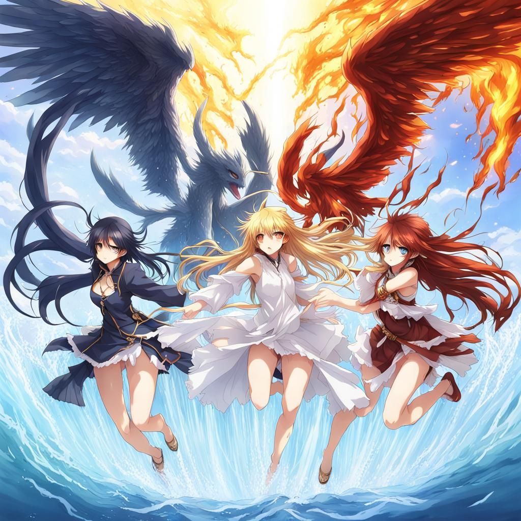 Demons and Angels Clash in Anime Style
