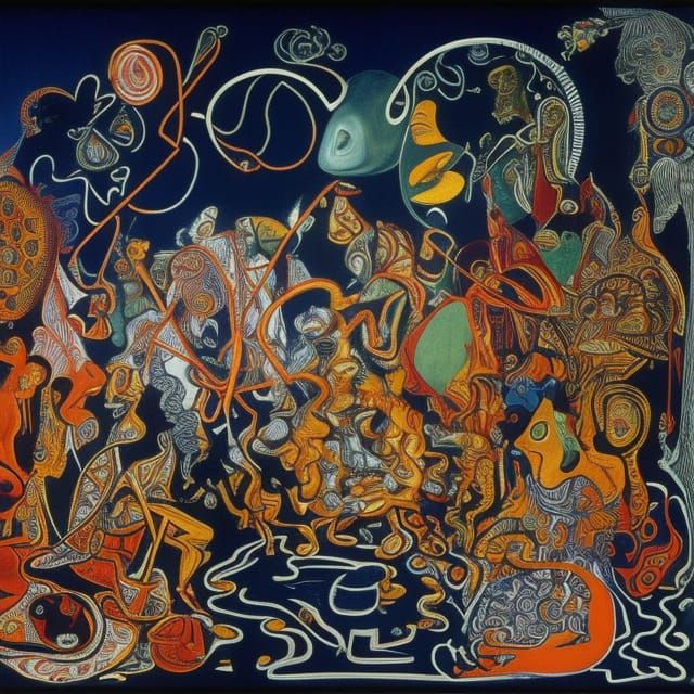 Abstract Line Art: A Surrealist Exploration