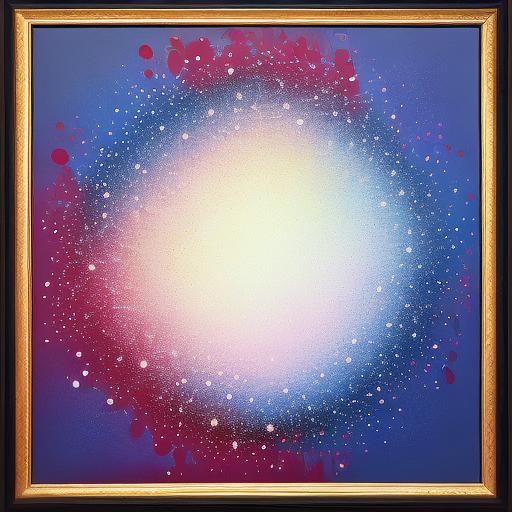 Dazzling Abstract Sparkles in Framed Painting