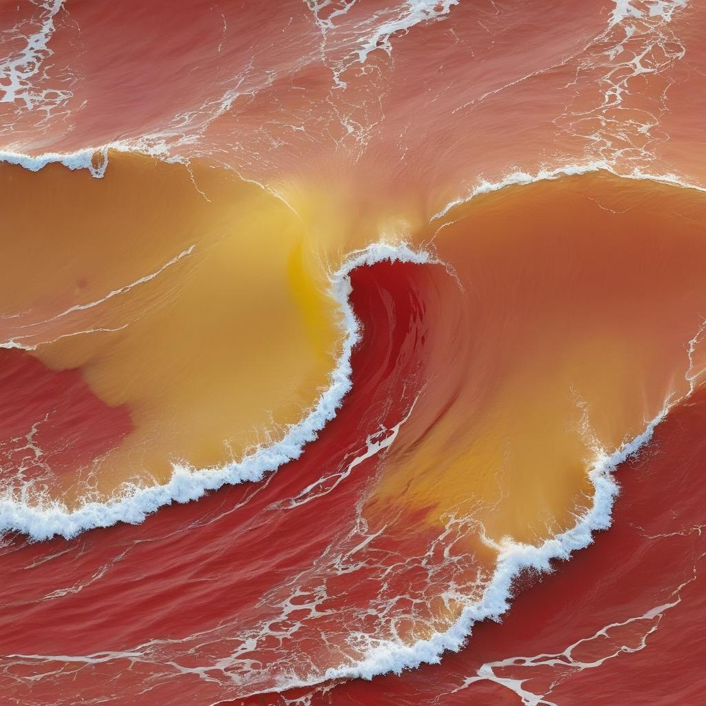 Red and Yellow Wavy Abstract