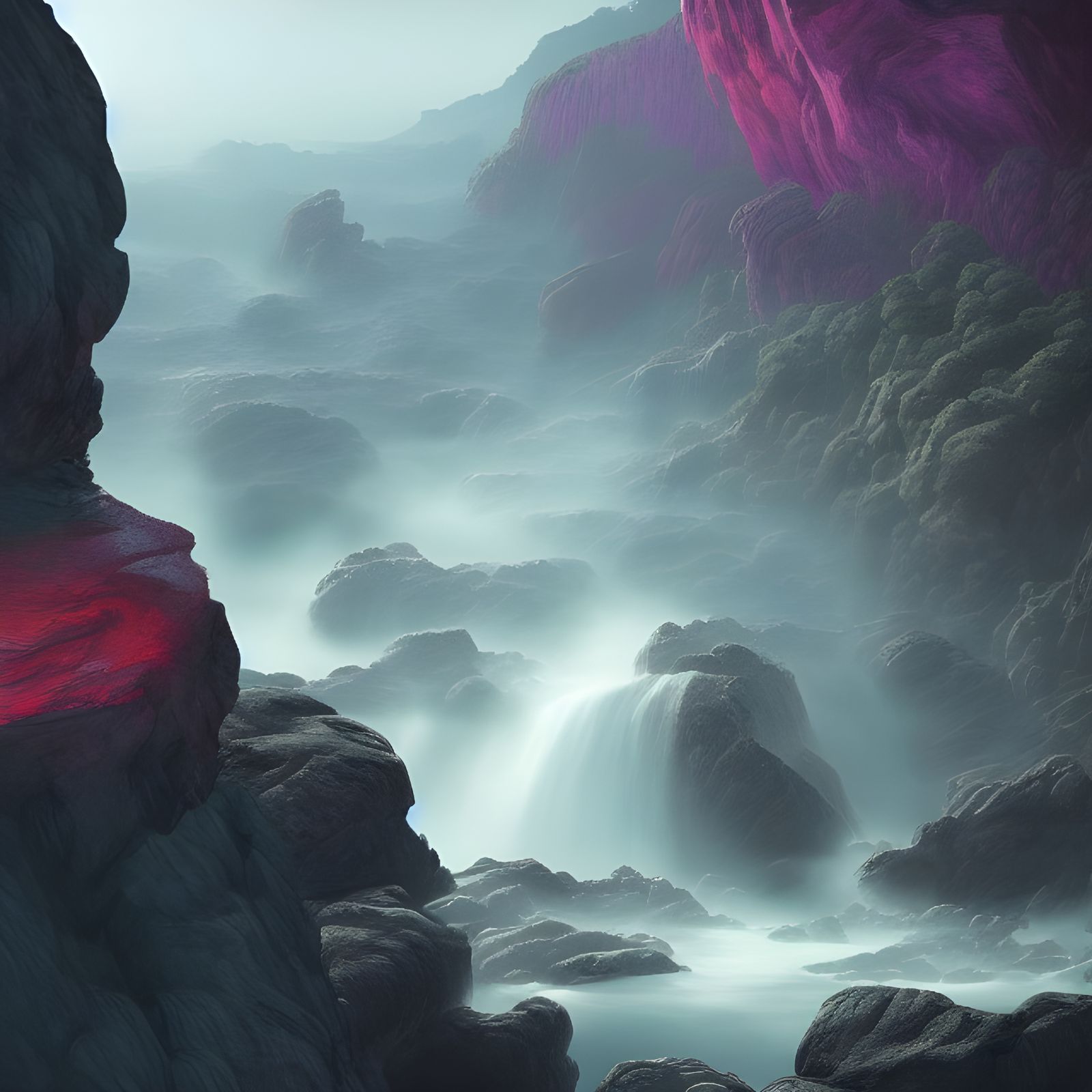 The Rock: Flowing Energy Surreal Portrait