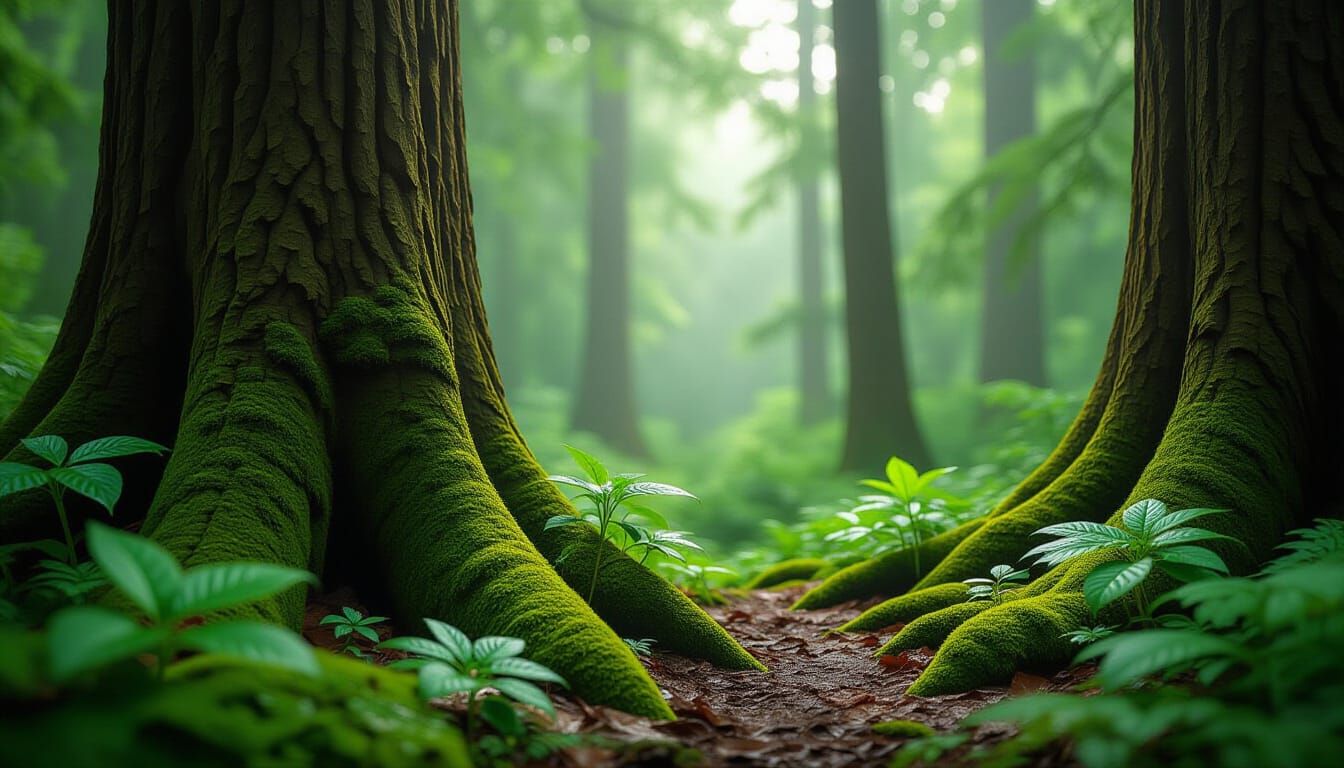 Hyper-Realistic Macro Forest Photography