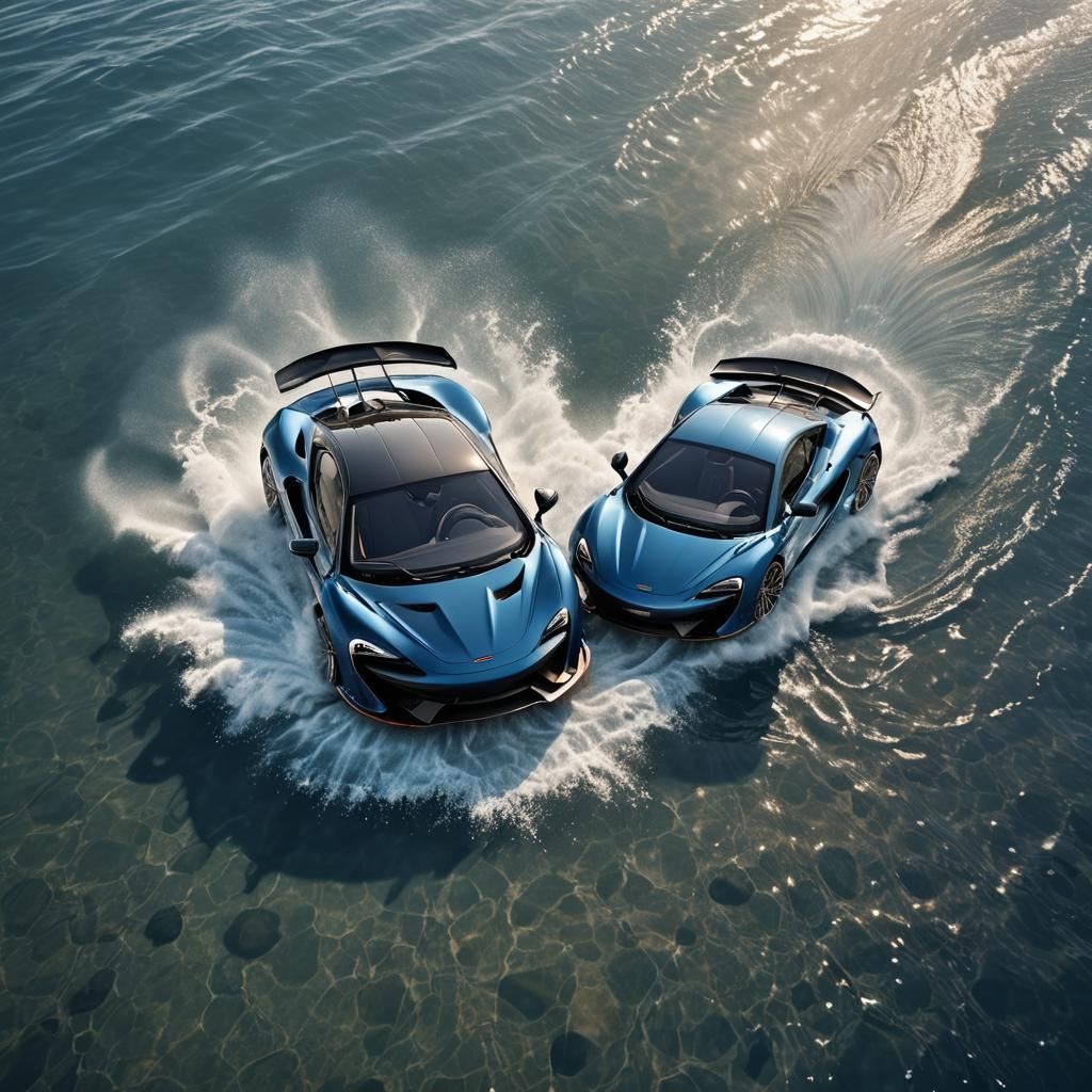 McLaren Supercar Glides Over Ocean: Digital Matte Painting