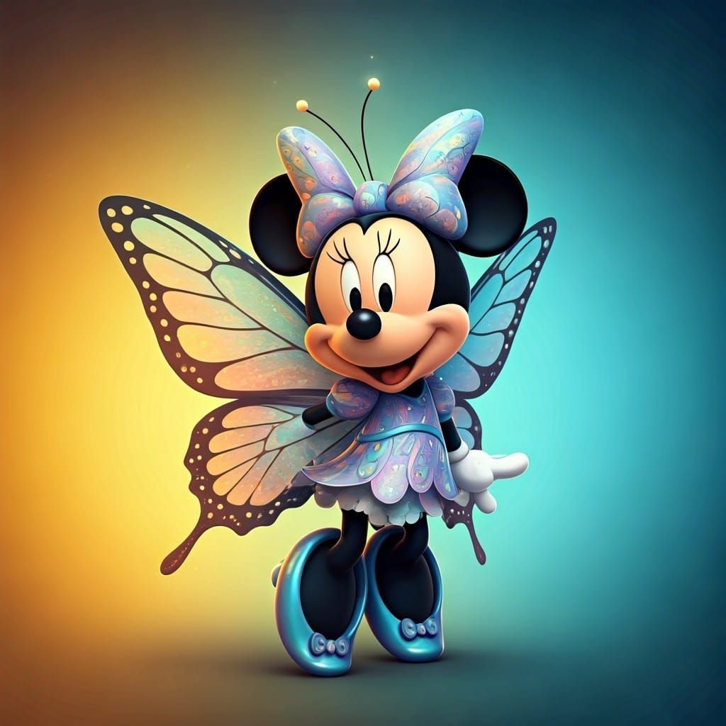 Minnie Mouse in Whimsical Butterfly Costume