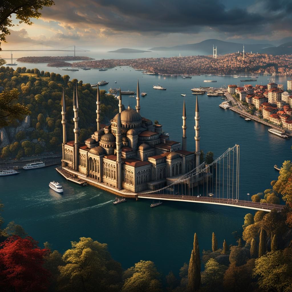 Fantastic Bosphorus View: Detailed Matte Painting