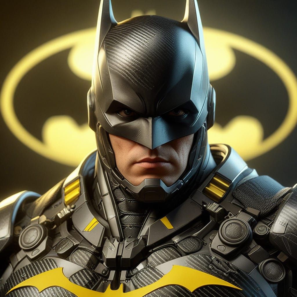 Cyberpunk Batman in Heavy Armor