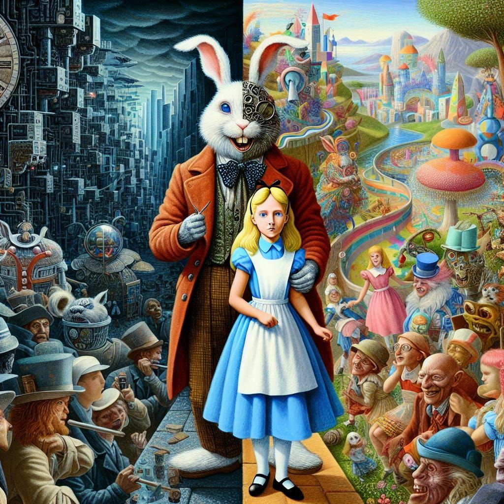 Alice in Orwell's 1984: A Surreal Blend