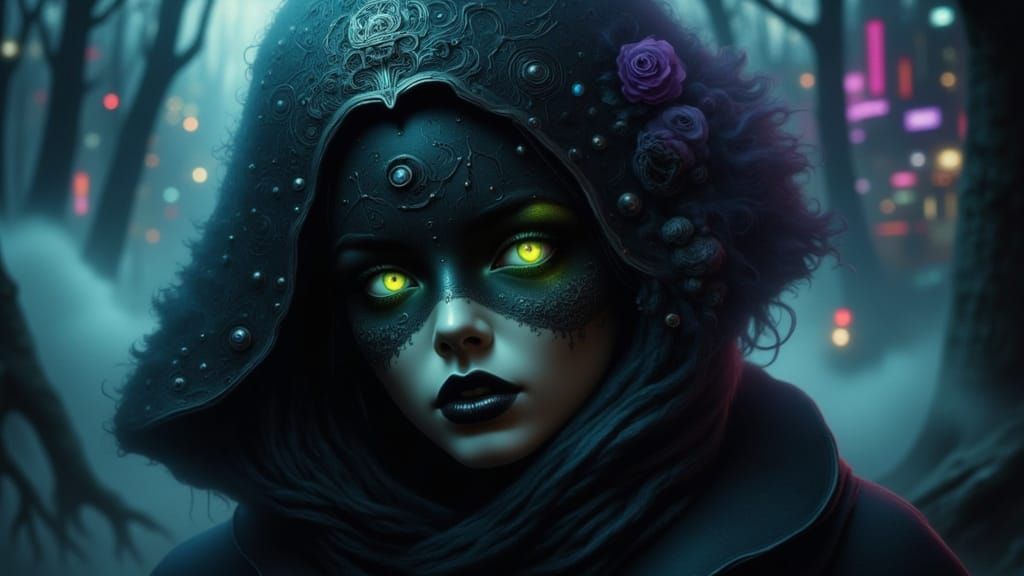 Mysterious Shadow Figure in Dramatic Fantasy Style