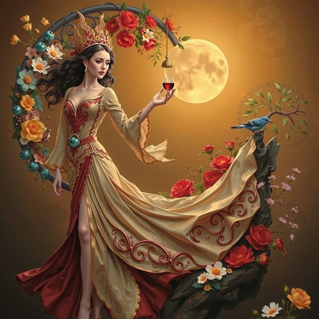 Beautiful Blue Bird Perched on a Branch