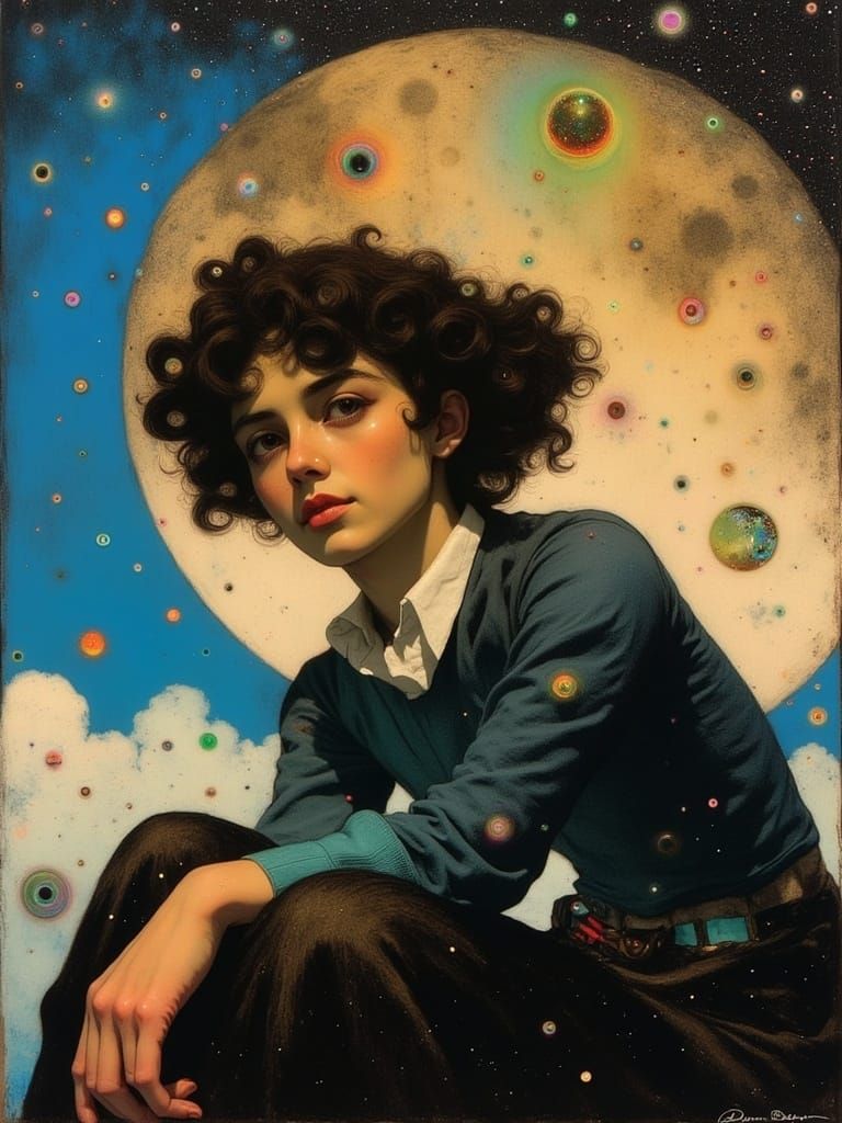 Dreamy Celestial Beauty in Soft Cool Blue