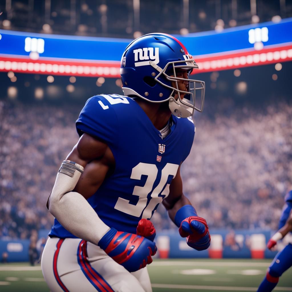 New York Giants in 3D Game Cinematic Style