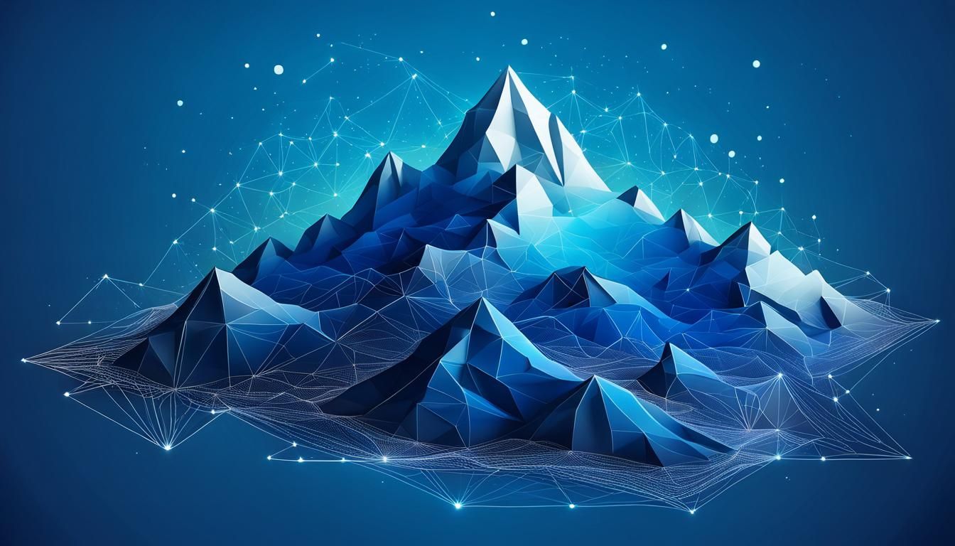 Abstract Mountain Path to Success: Vector Illustration