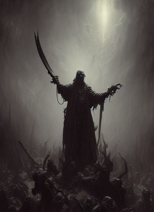 Terrifying Overlord in Dark Fantasy Style