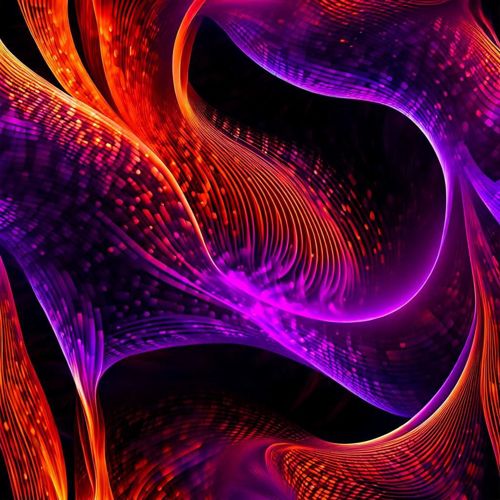 Abstract Smoke Fractal with Zentangle and 3D Shading