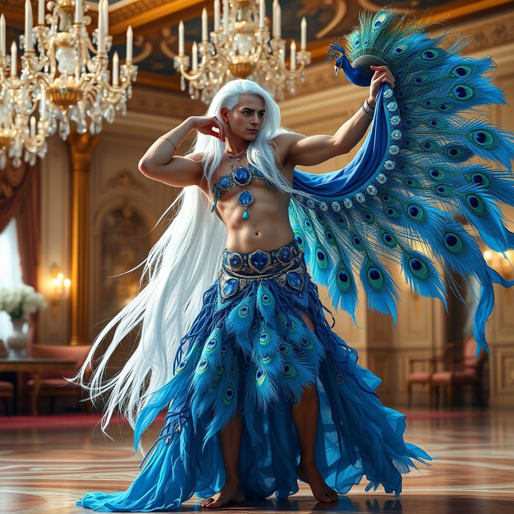 Androgynous Belly Dancer in a Fantasy Palace