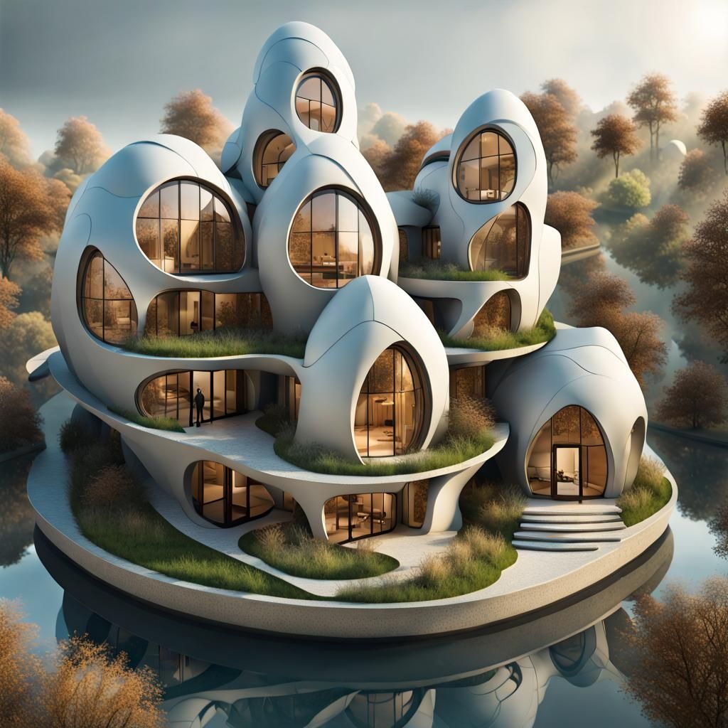 Surreal Phantom City Rendered with Fractal Elements