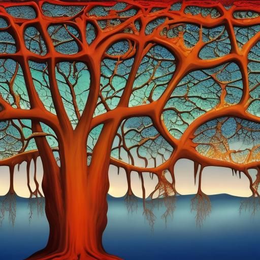 AI Generated Fractal Tree Image