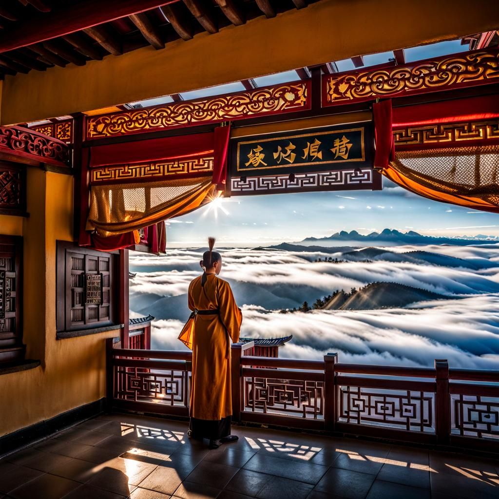 Ethereal Taoist Monastery in the Clouds
