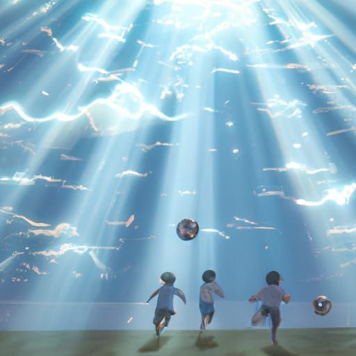 Angelic Soccer Game in Anime Style