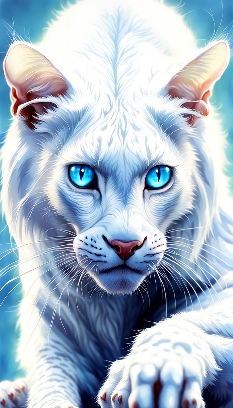 Four-Armed Albino Werecat from Bio Art Experiment