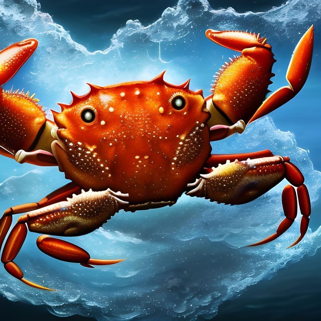 Hyperdetailed Seascape Featuring Dozens of Crabs