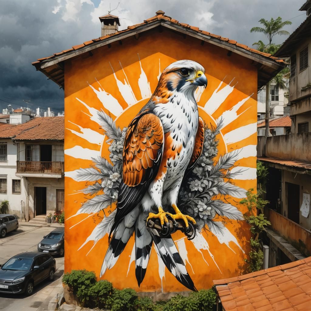 Watercolor Falcon in Sao Paulo