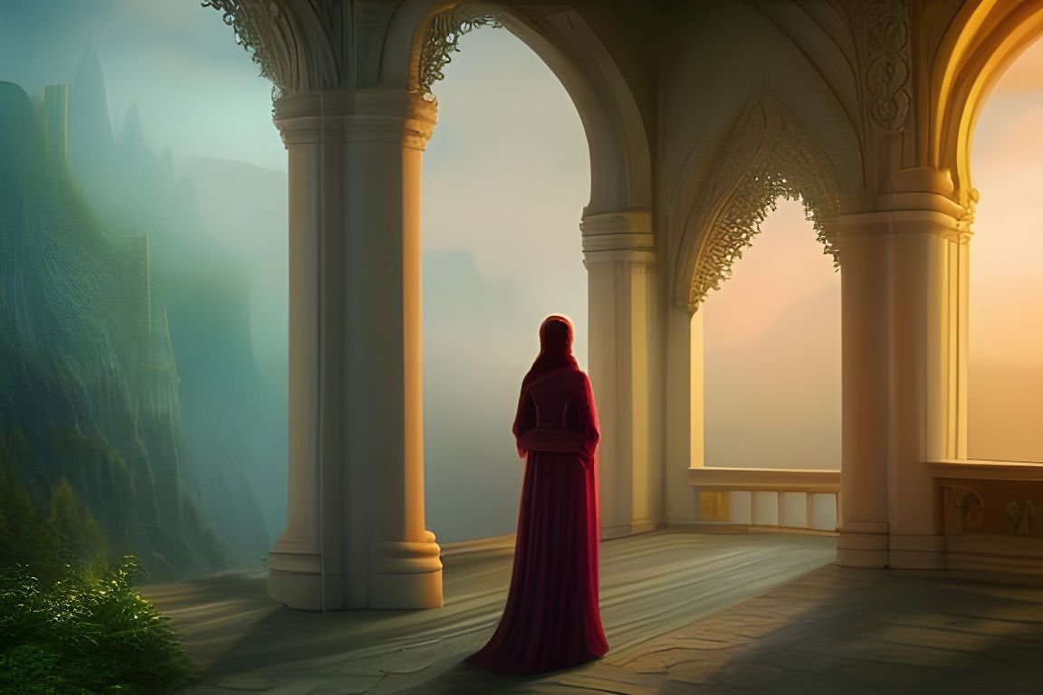 Ethereal Submarine Elven City at Sunset