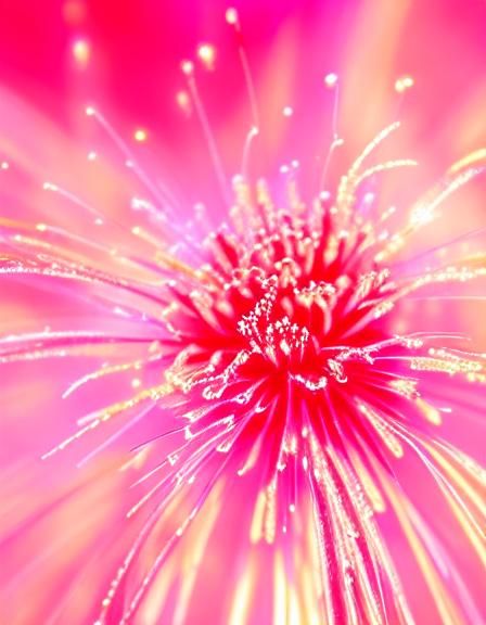 Magical Glowing Flower with Brass Valves