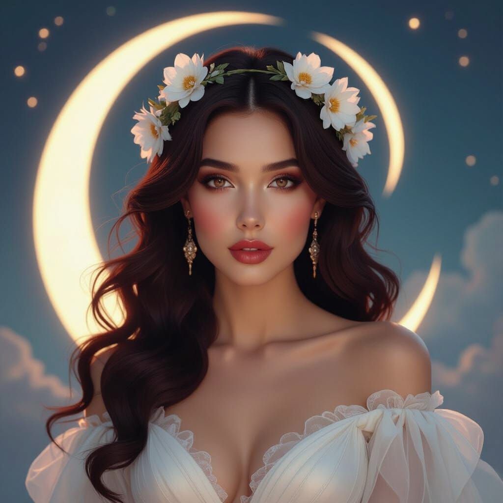 Ethereal Beauty in Art Nouveau Style