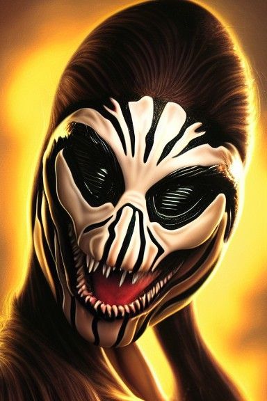 Anne Weying Venom Portrait in Biopunk Style