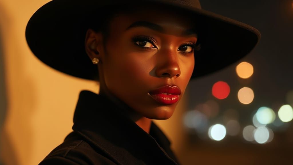 Sophisticated Portrait of a Young African American Woman in ...