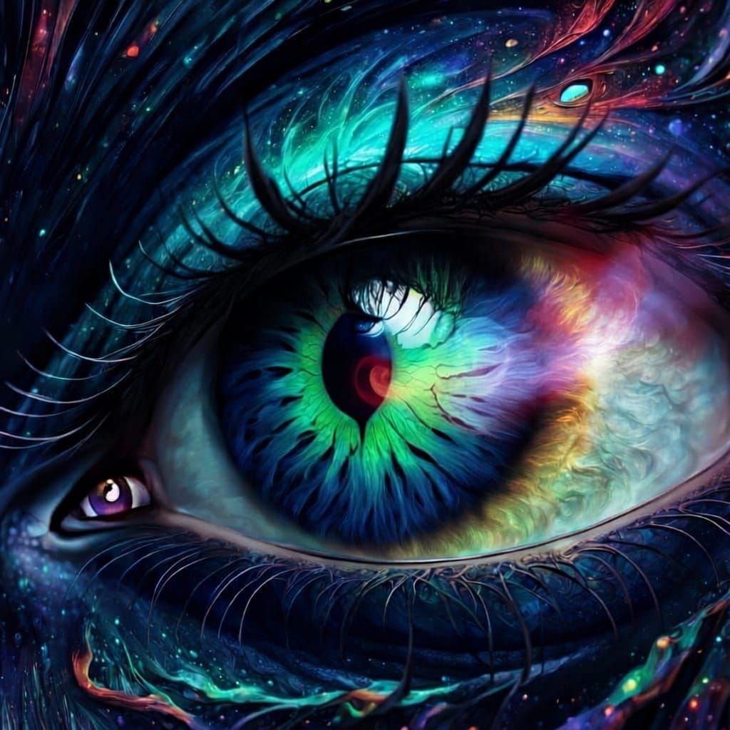 Glowing Cat Eyes in the Dark