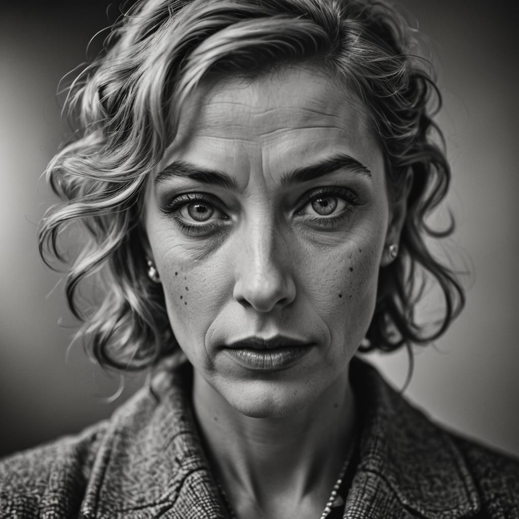 Glamorous 1950s Movie Star Portrait