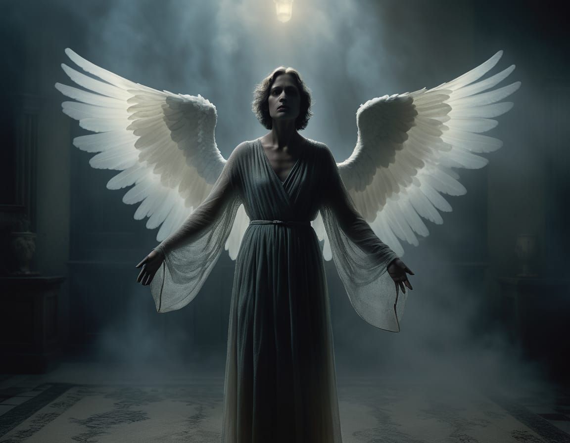Angel of Death in Cinematic Film Still