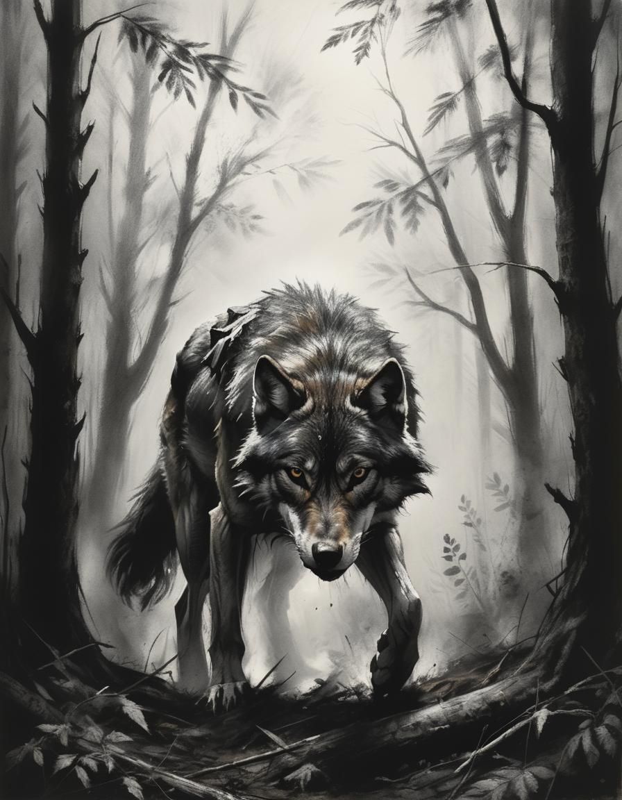 Wolf in Charcoal
