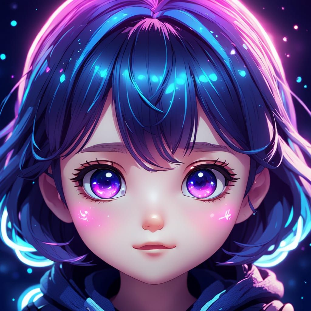 Chibi Alyu in a Whimsical Glowing Aura