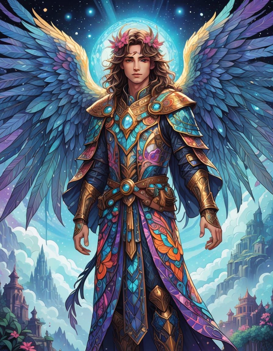 Surreal Fantasy Beauty in Vibrant Anime Style