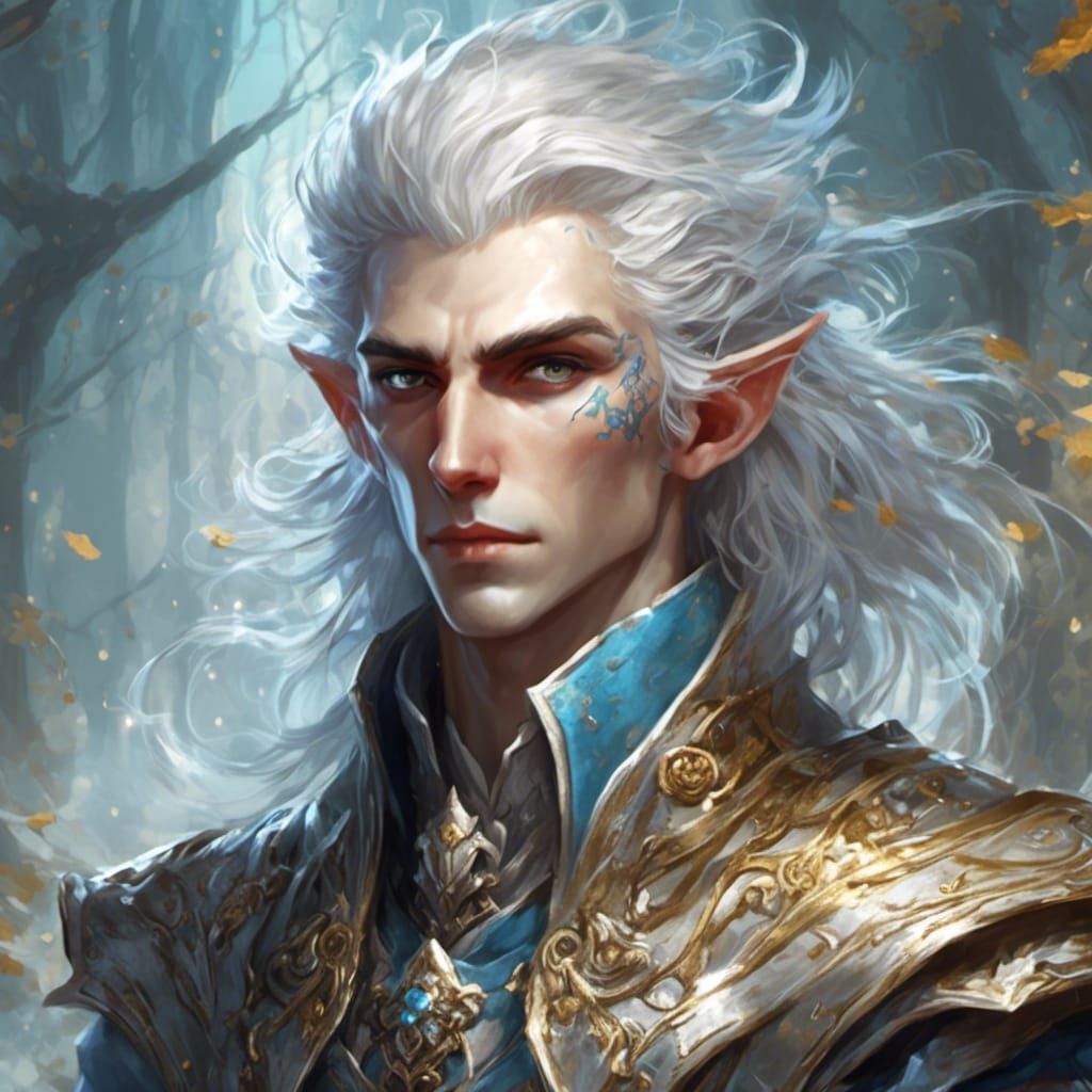 High Elf Mad Scientist in Silver Armor