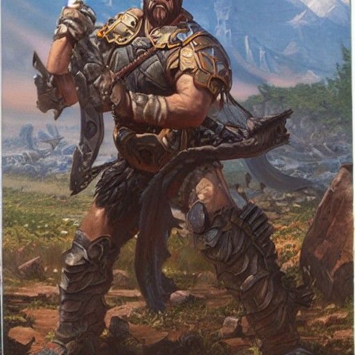 Fantasy Trading Card Game Art in Oil Painting Style