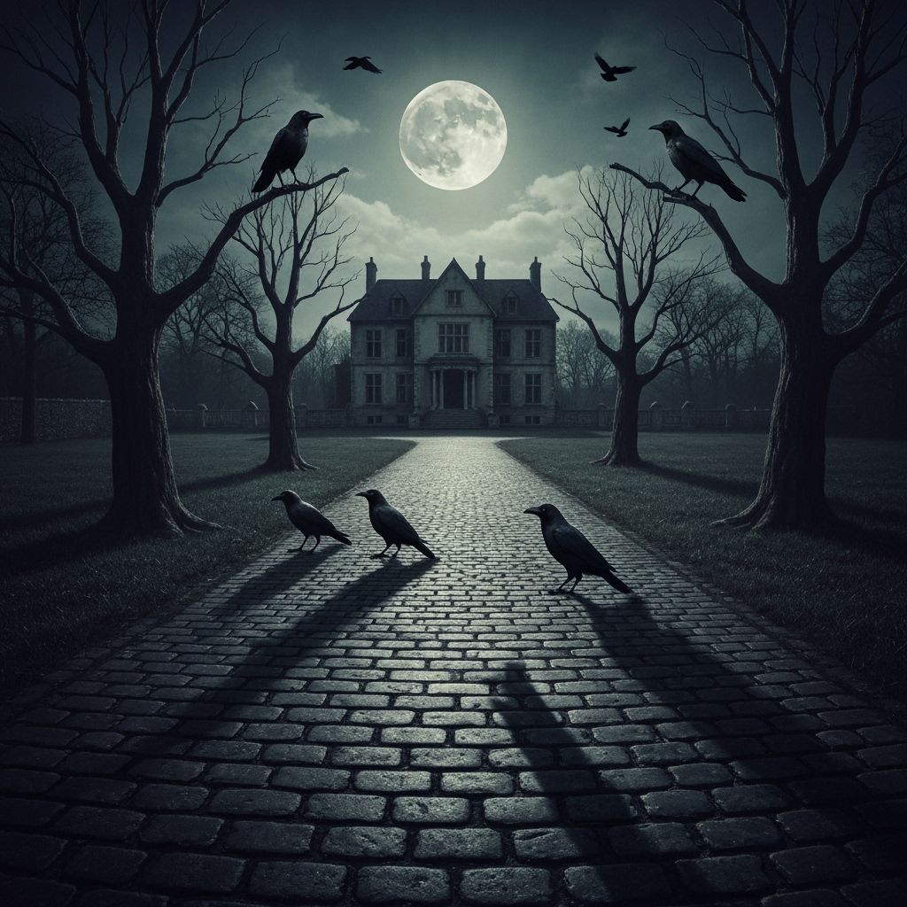 Macabre Moonlit Mystery with Murderous Crows