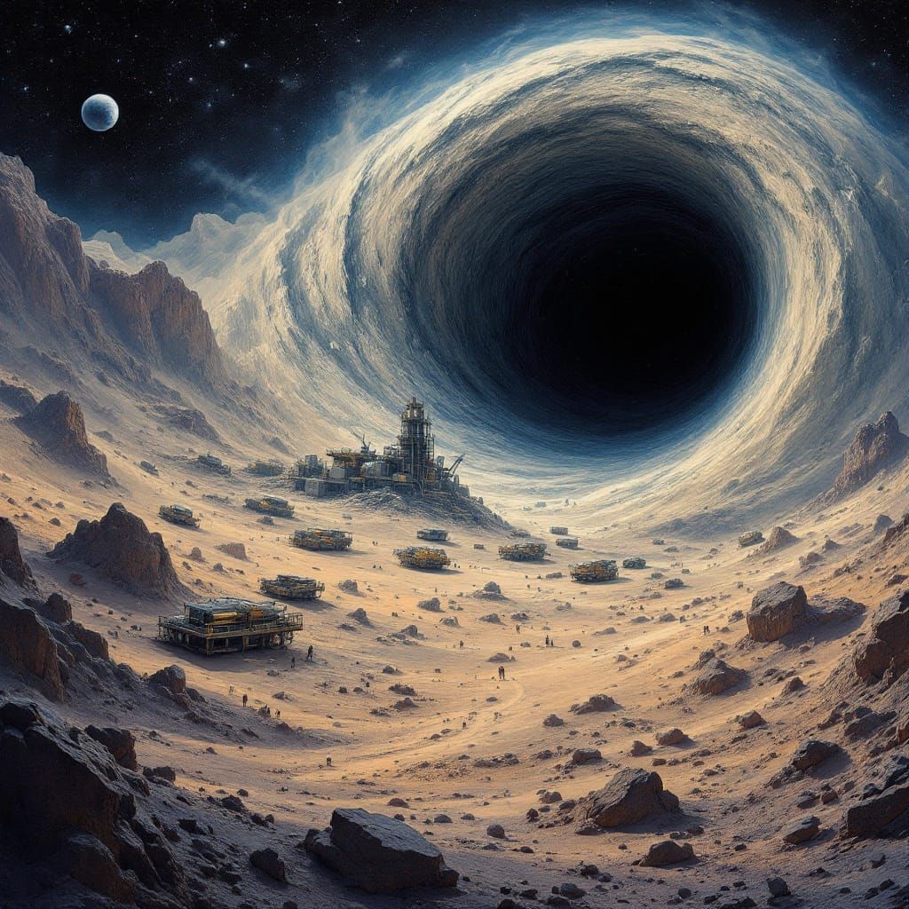Cosmic Catastrophe: Black Hole Devours Lunar Mining Colony