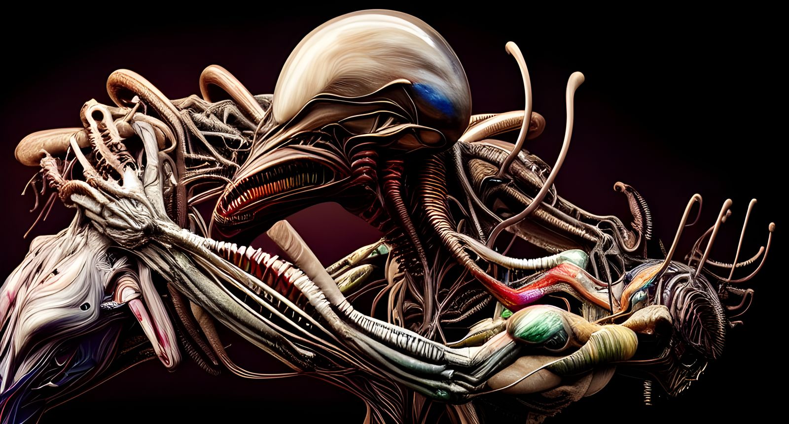 Xenobiological Bird in Moody, Smokey Setting