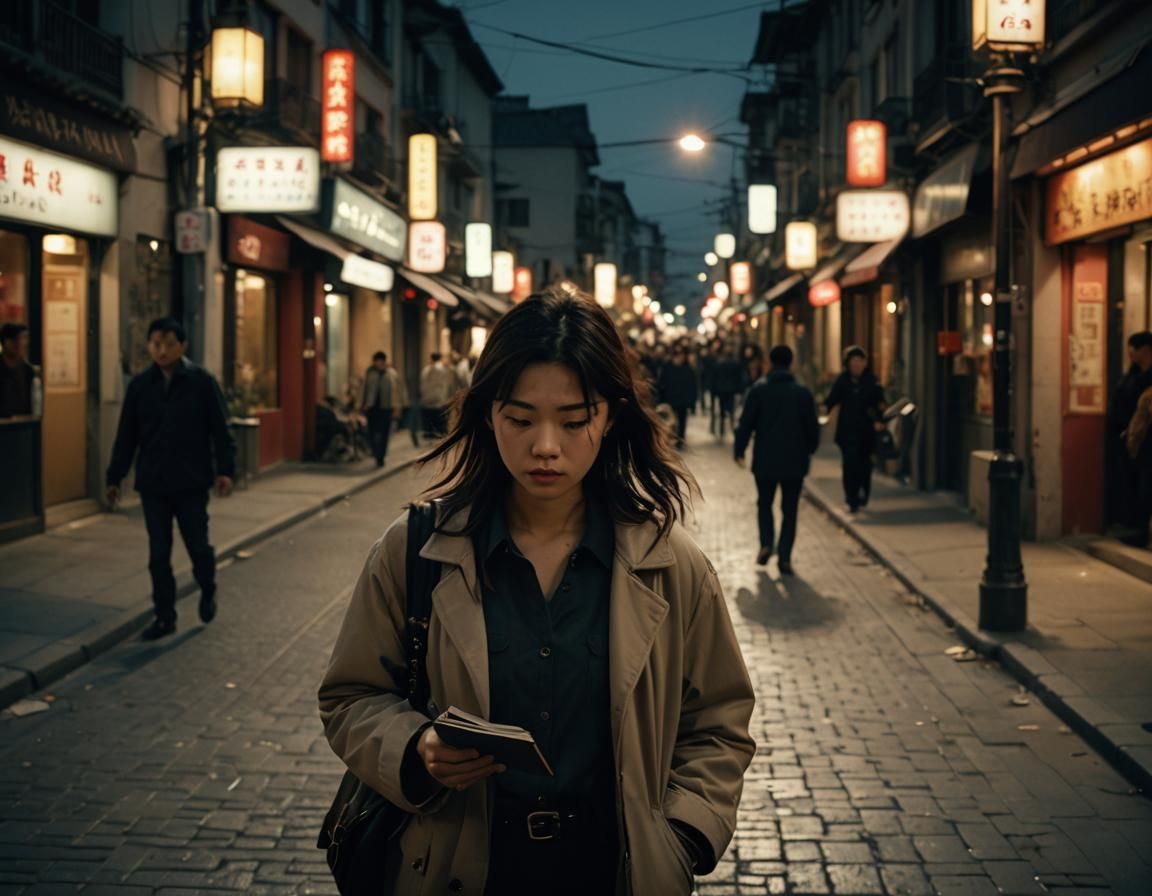 China Suarez in Moody Cinematic Street Scene
