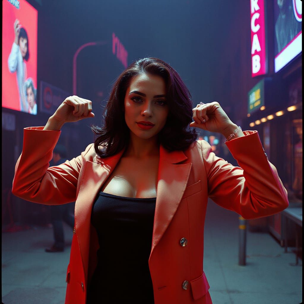 Heroic Woman in Cinematic Lighting