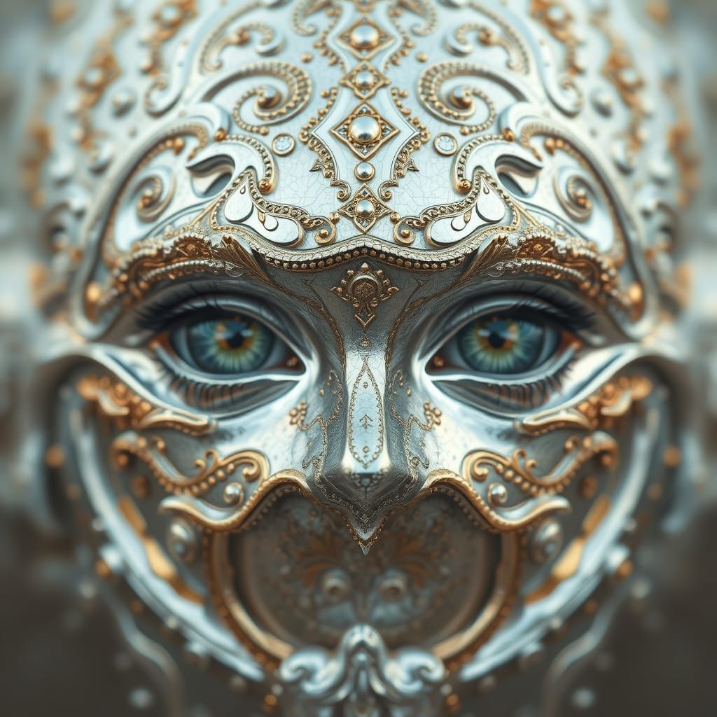Surreal Silver and Gold Eyes of a New World